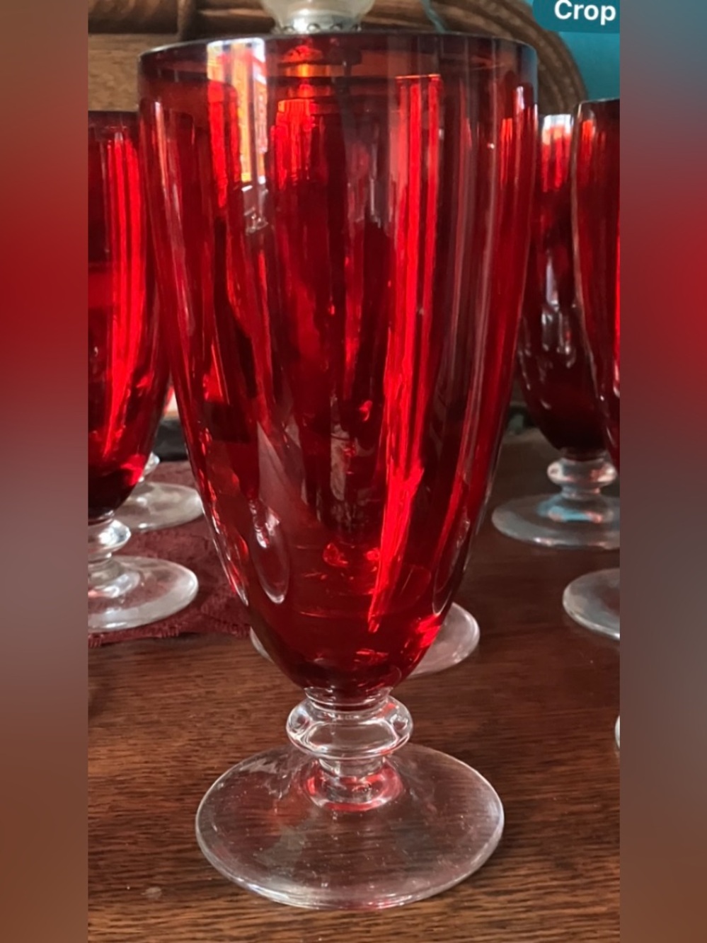 10 Gorgeous Vintage Ruby Red Goblet Glasses